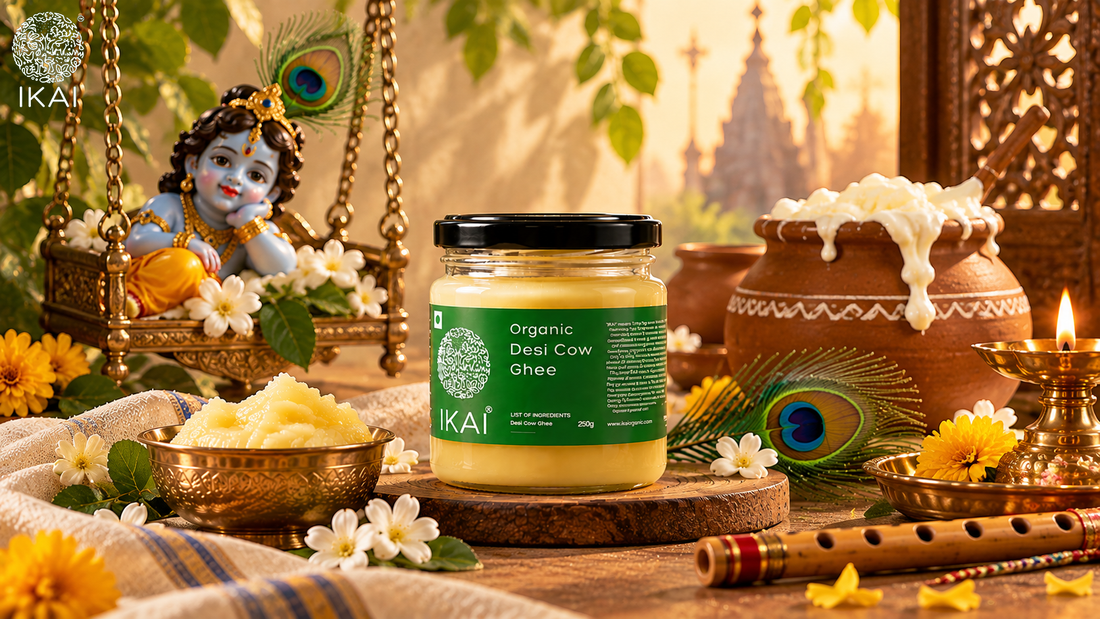 Janmashtami and the Golden Jar: Why Desi Cow Ghee Is the Heart of This Celebration