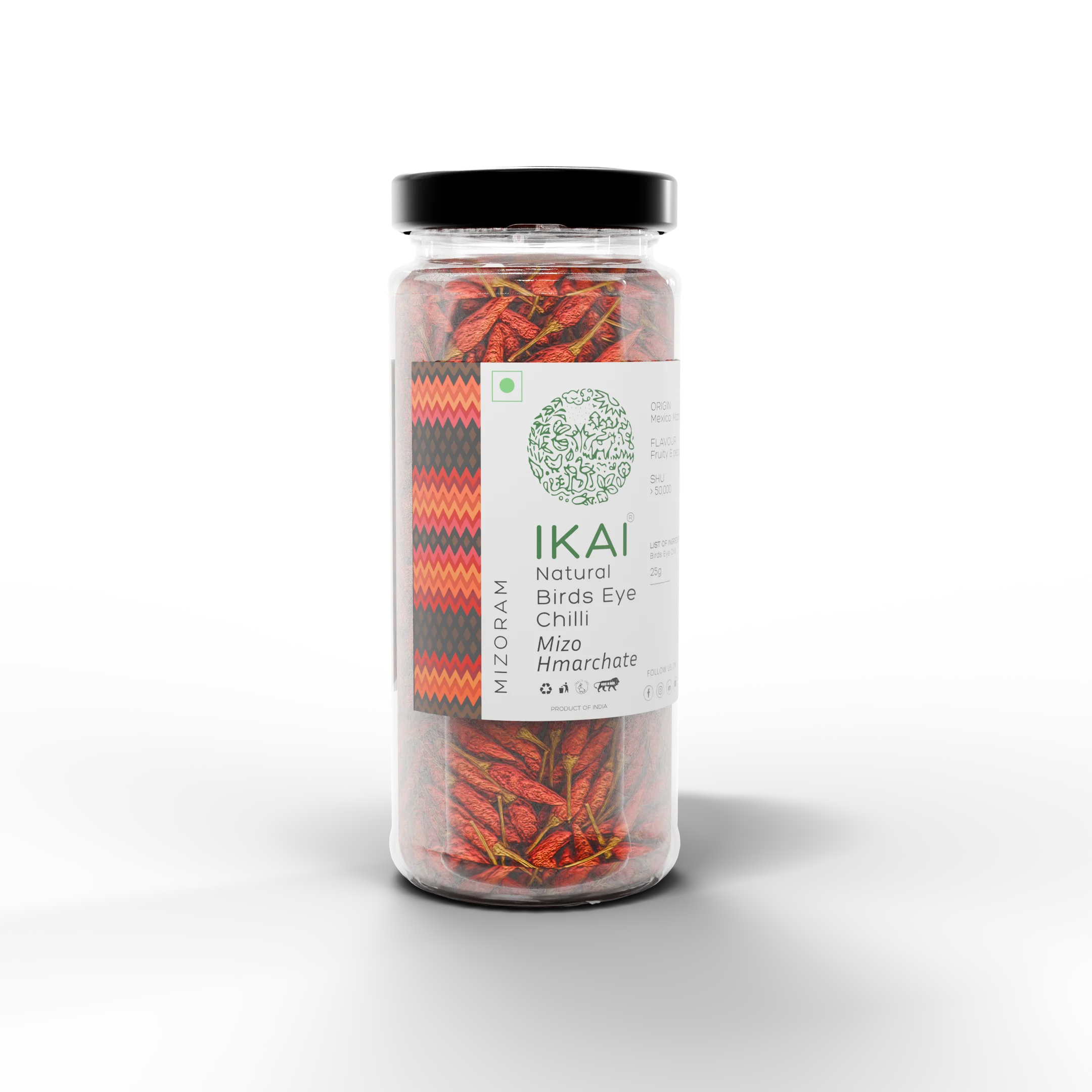 Natural Bird’s Eye Chilli | Mizo Hmarchate | Regional Speciality-Mizoram | Exotic | 25g