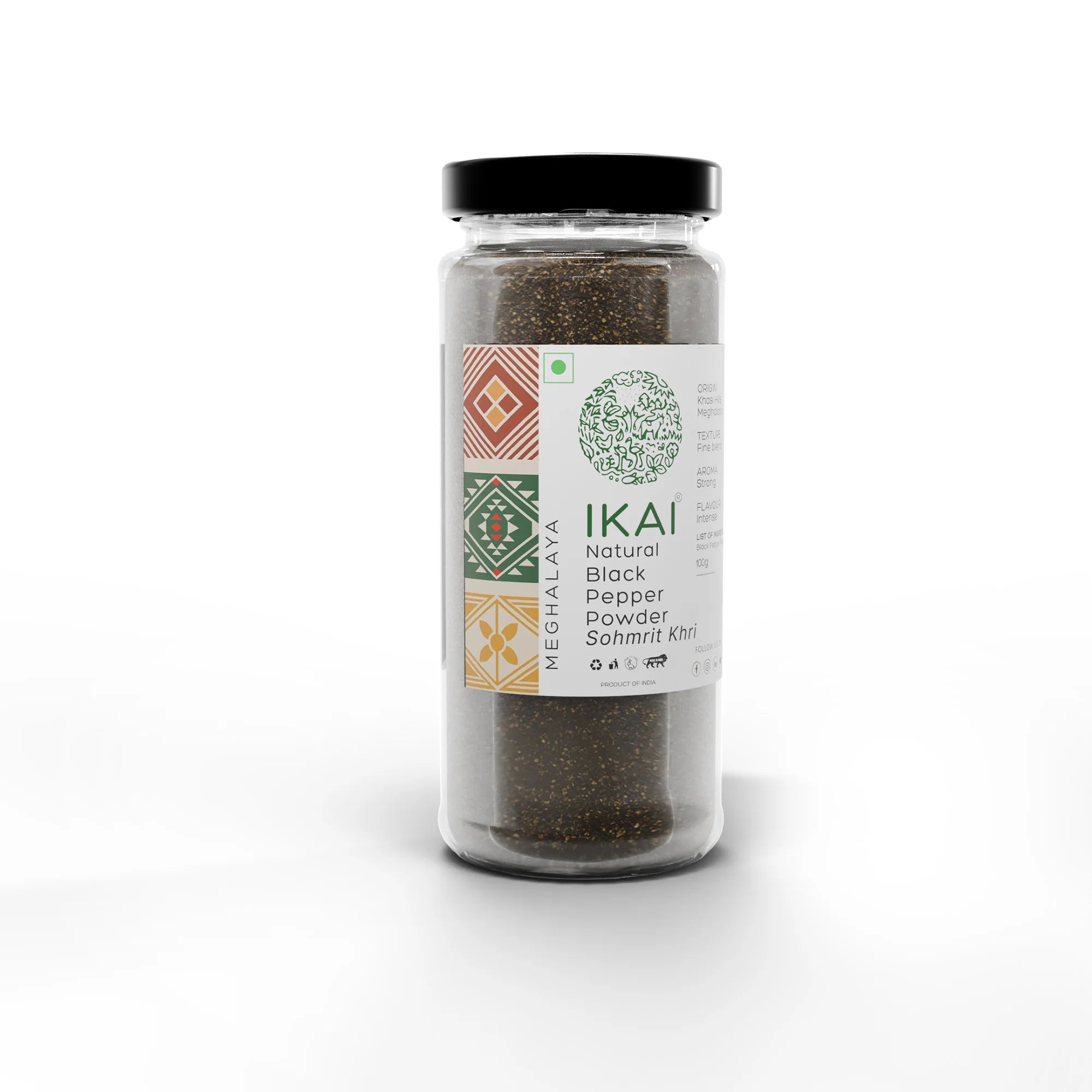 Natural Black Pepper Whole | Kali Mirch | Sohmrit | Regional Speciality-Meghalaya | 100g