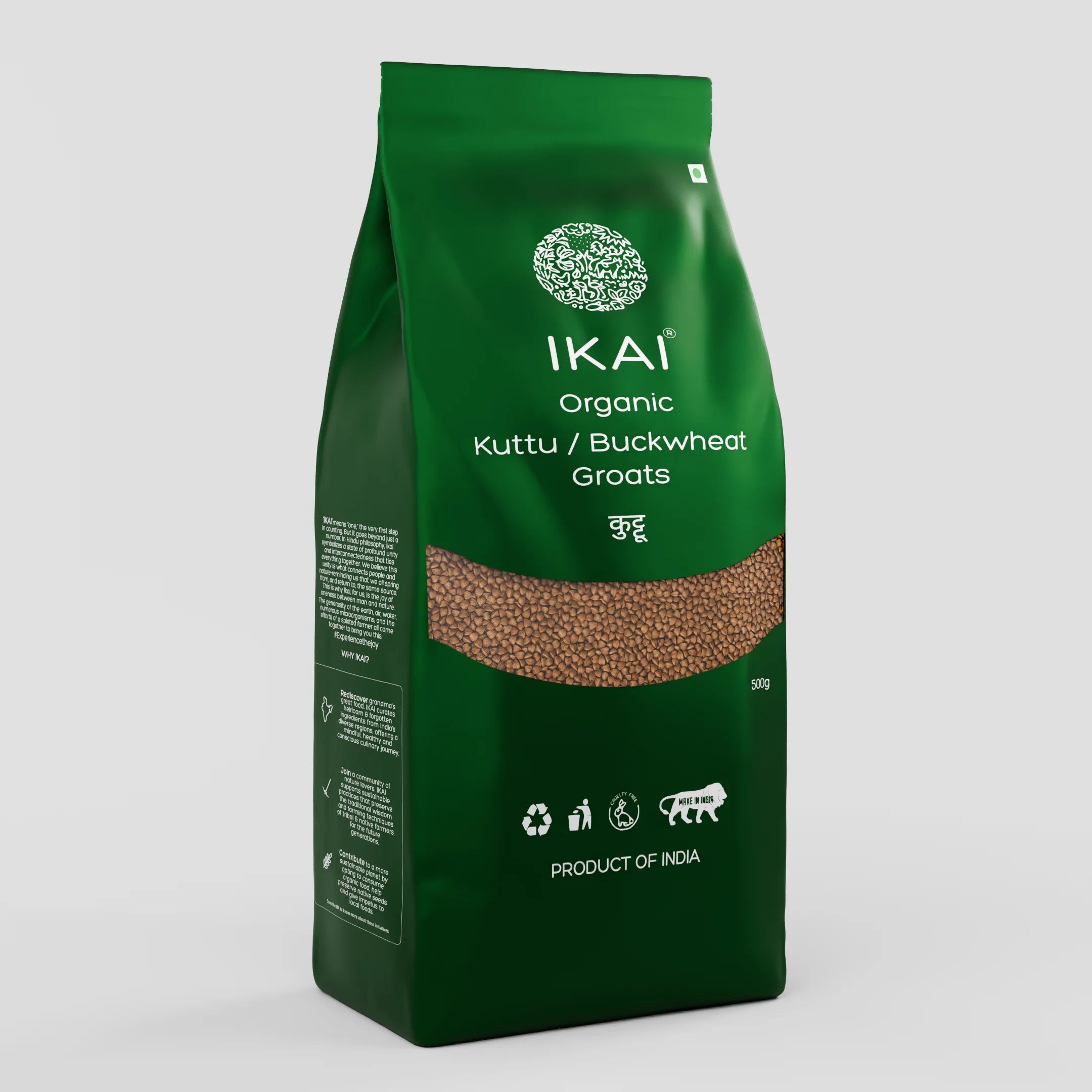 Organic Buckwheat Groats Kuttu | Gluten Free | Ancient Grain | Fasting Special | 500g