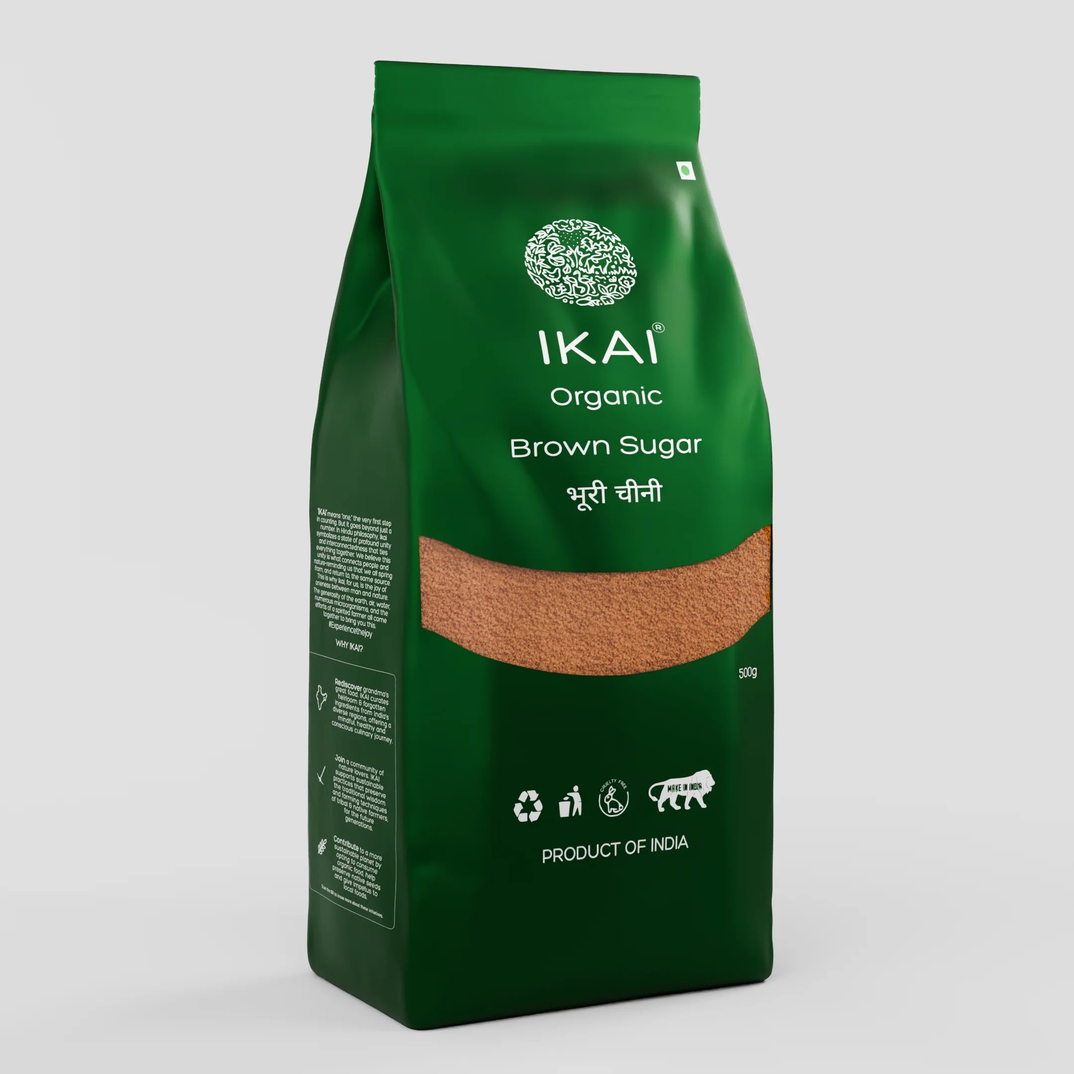 Organic Brown Sugar | Unrefined Cane Sugar | Healthy and Organic Foods | 500g