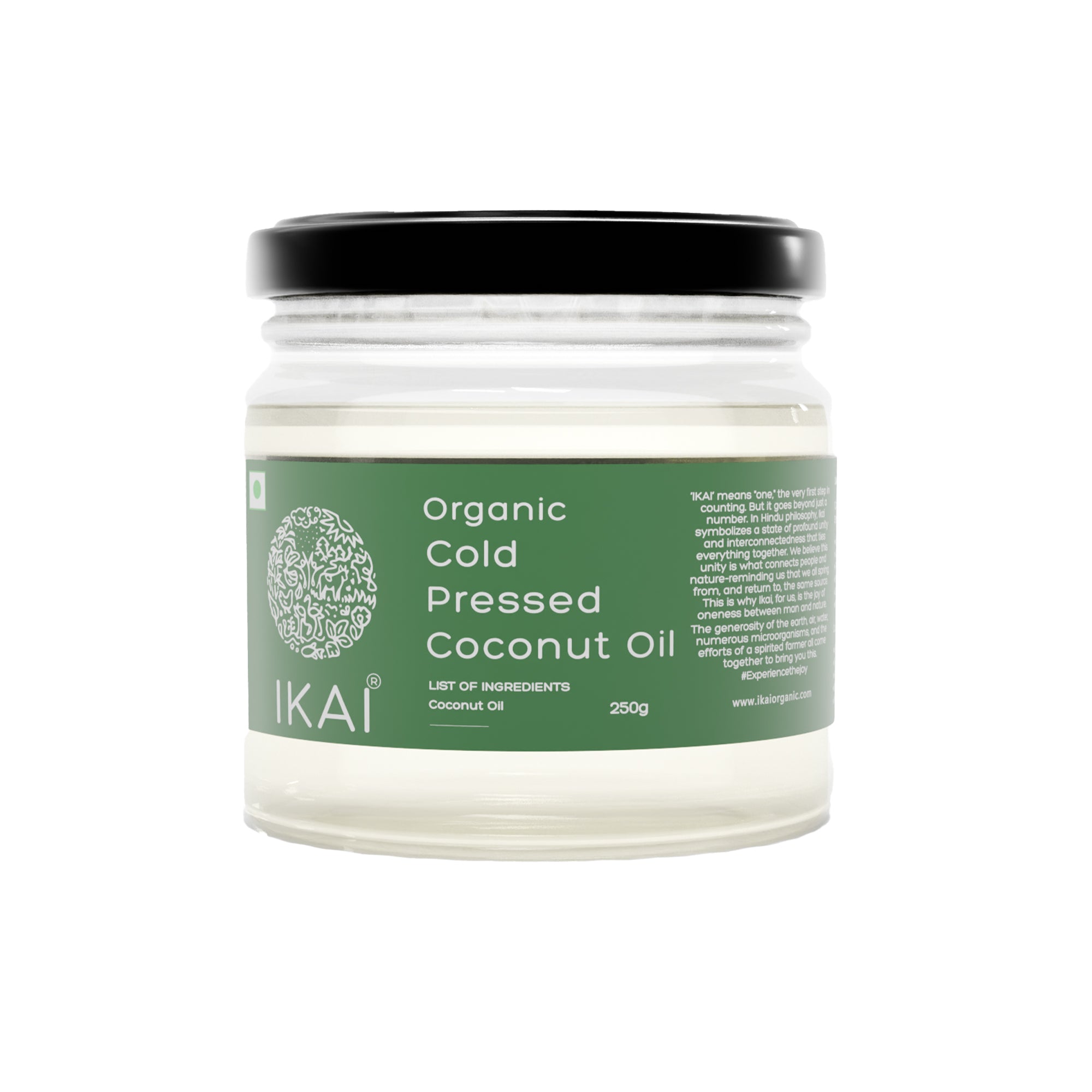 Organic Cold Pressed Coconut Oil | Wood Pressed | Cooking Oil | 250ml