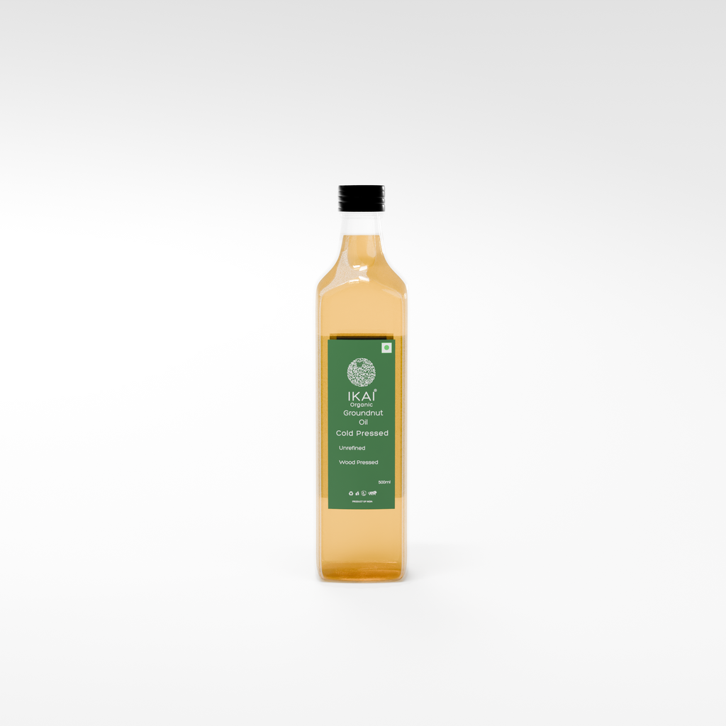 Organic Groundnut Oil | Cold Pressed | Wood Pressed | Unrefined | 500ml