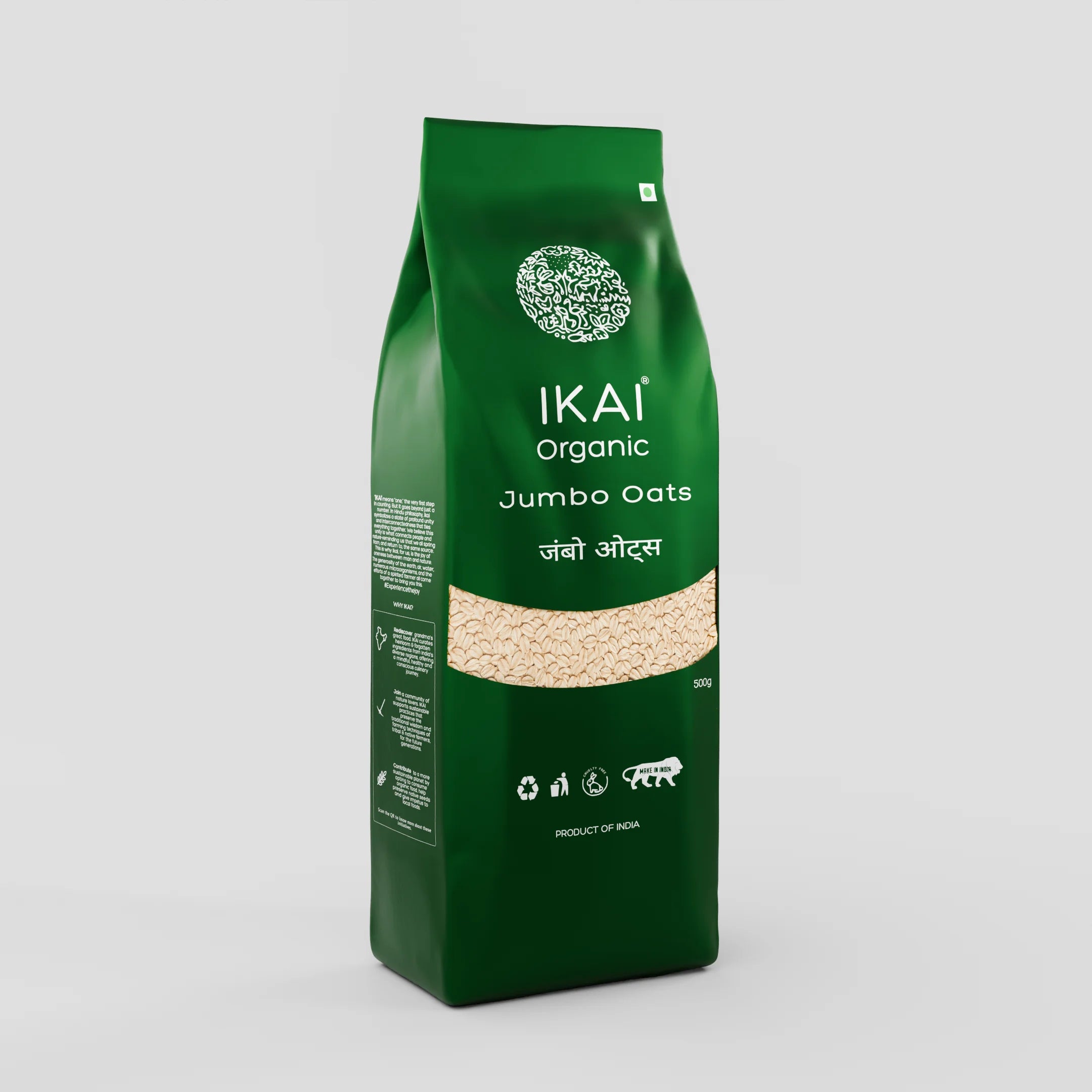 Organic Jumbo Oats | Healthy Breakfast | No Preservative | Gluten Free | 500g