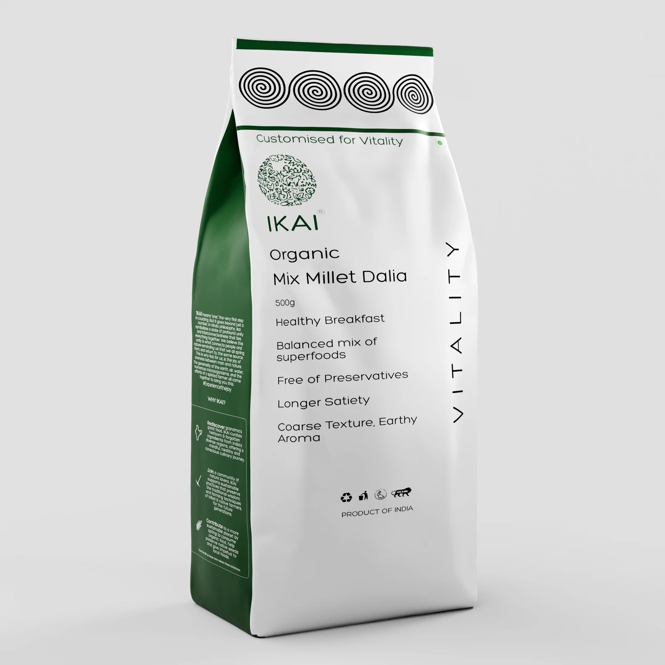 Organic Mix Millet Dalia | Multi Millets | Customised For Vitality | Gluten Free | 500g