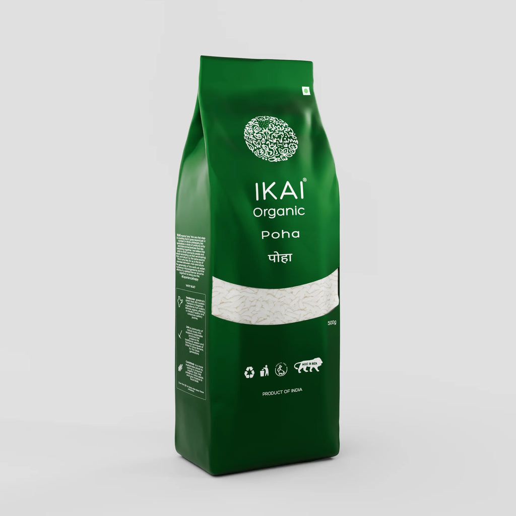 Organic Poha | Chivda | Chuda | Flattened Rice | Gluten Free | 500g