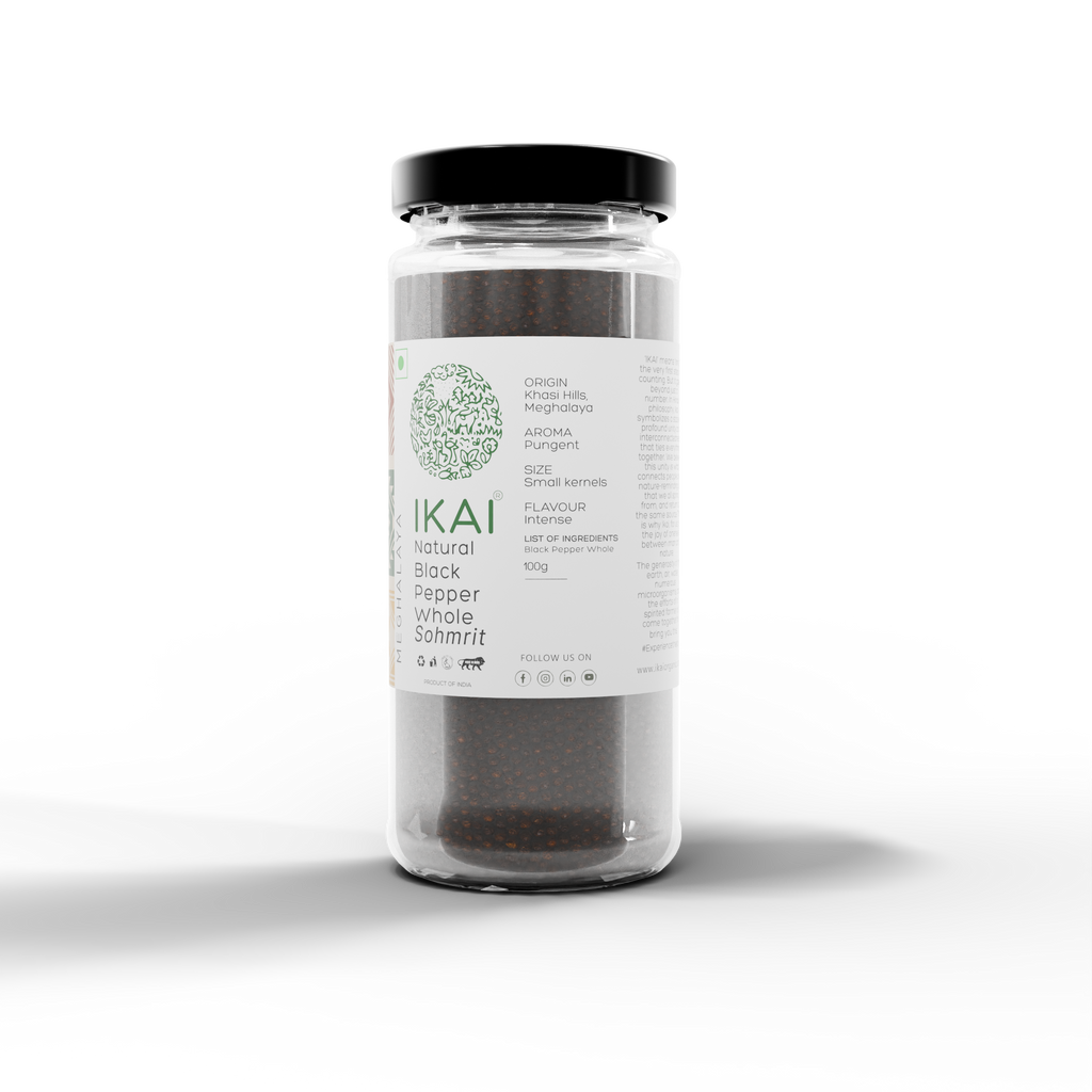 Natural Black Pepper Whole | Kali Mirch | Sohmrit | Regional Speciality-Meghalaya | 100g
