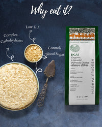 Organic Lokwan Wheat Dalia | Porridge | Regional Specialty-Madhya Pradesh | 500g