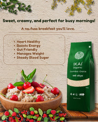 Organic Jumbo Oats | Healthy Breakfast | 500g | Ikai Organic