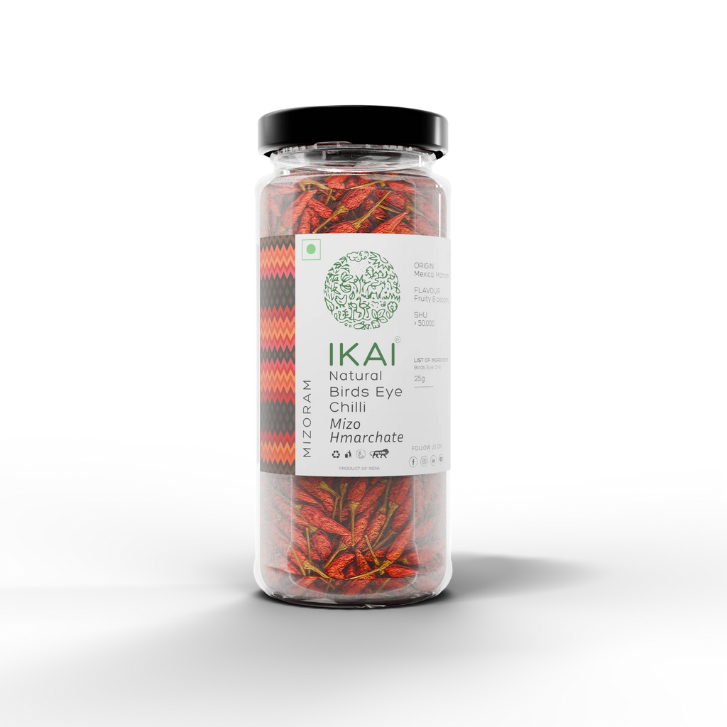 Natural Bird’s Eye Chilli | Mizo Hmarchate | Regional Speciality-Mizoram | Exotic | 25g