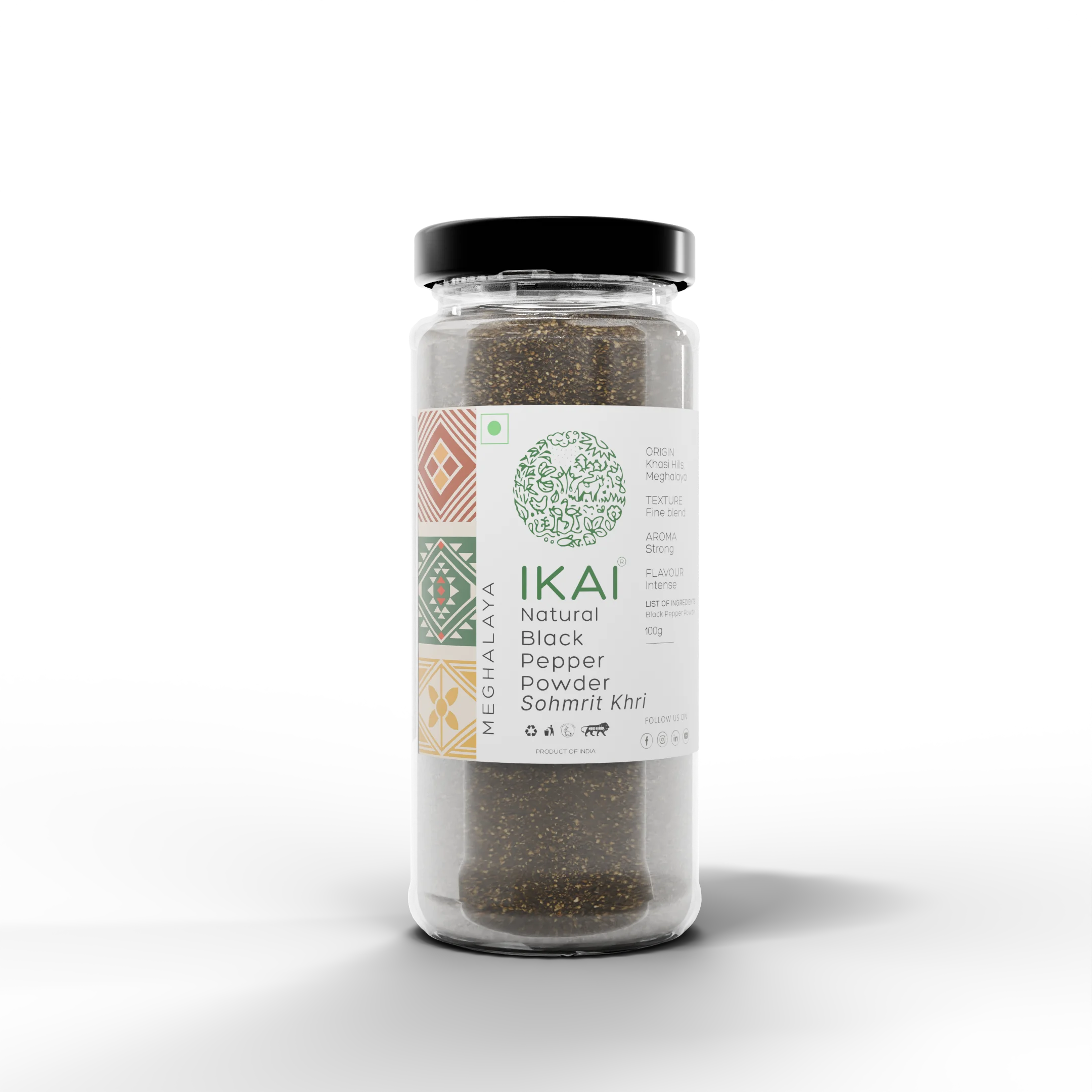 Natural Black Pepper Powder | Sohmrit Khri | Regional Speciality-Meghalaya | 100g