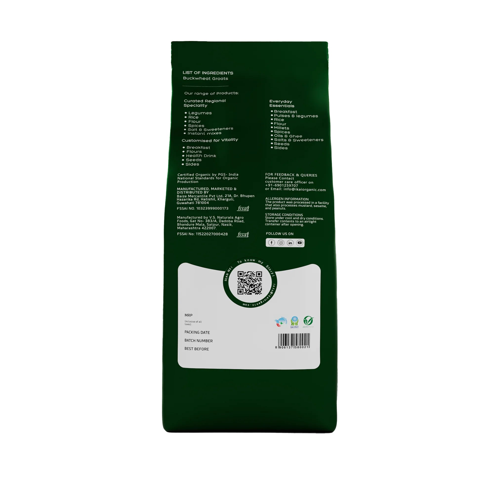 Organic Buckwheat Groats Kuttu | Gluten Free | Ancient Grain | Fasting Special | 500g