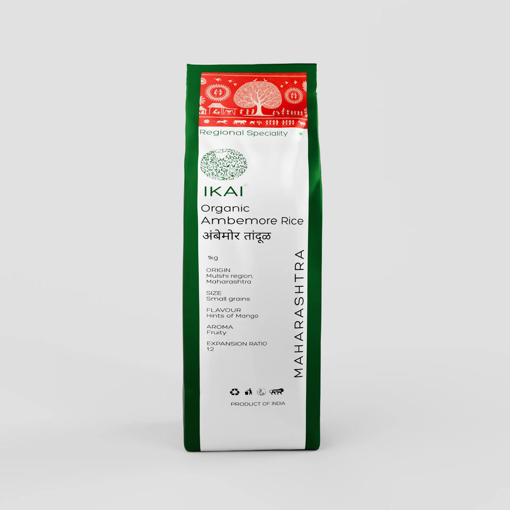 Organic Ambemore Rice | Mango Blossom Aroma | Regional Specialty-Maharashtra | 1000g