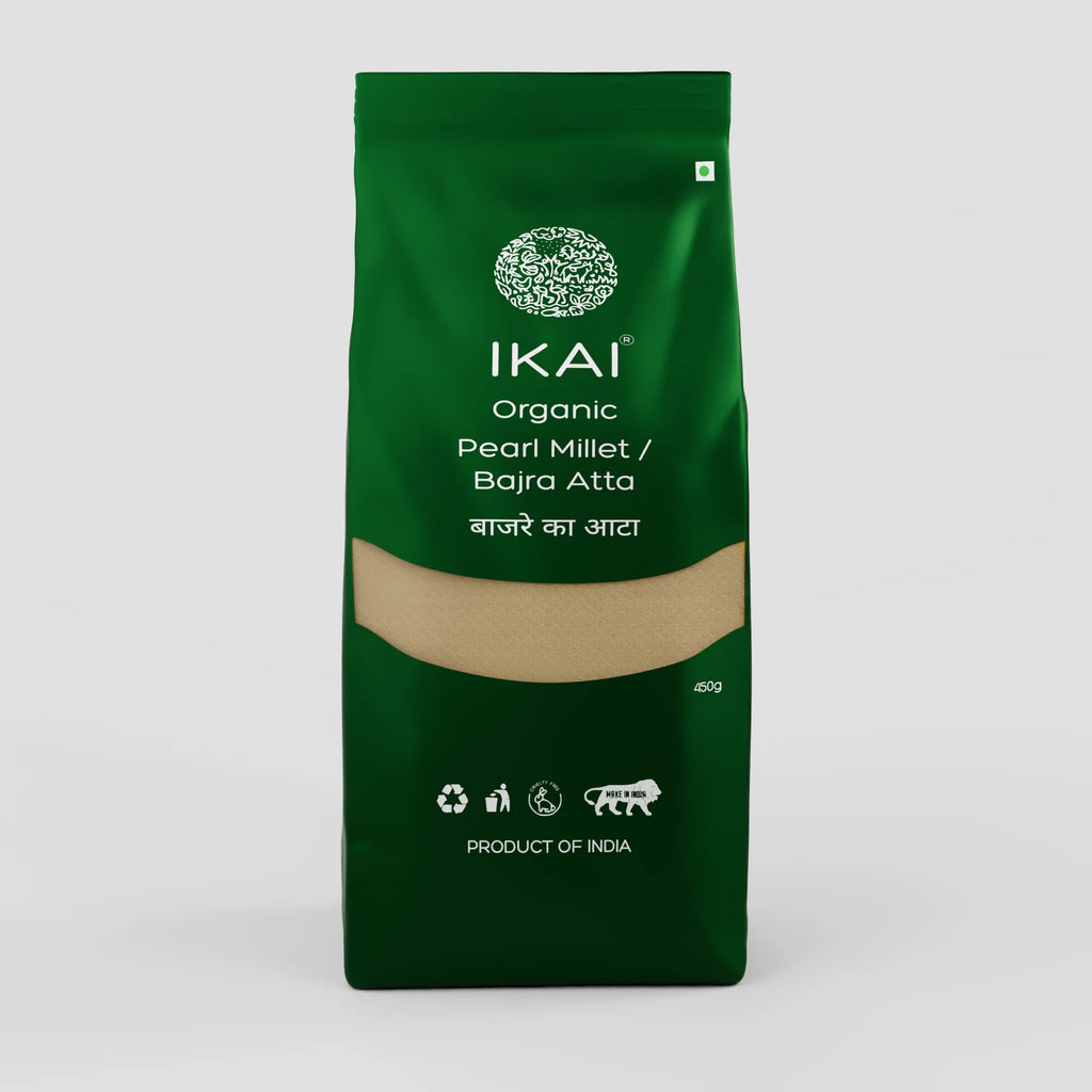 Bajra Flour (Pearl Millet Atta) Gluten Free | 450g | IKAI Organic