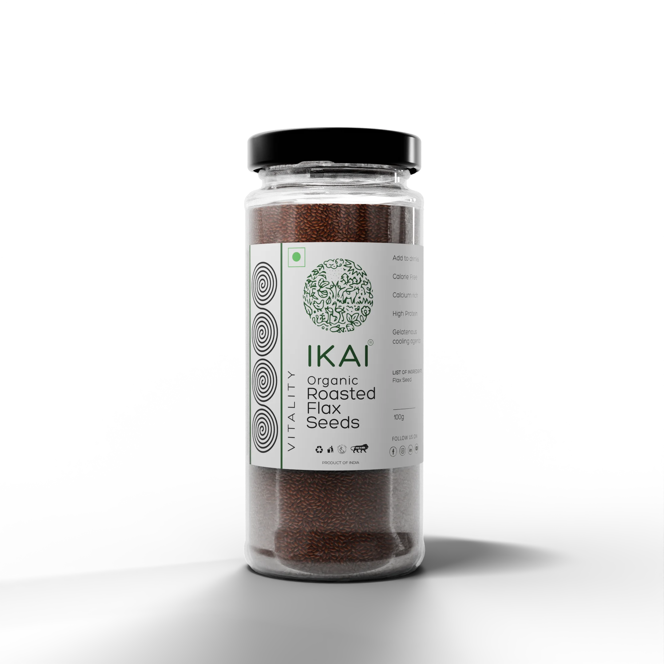 Organic Flax Seeds | Alsi Seed | Roasted Healthy Seeds | Good Fats | 100g