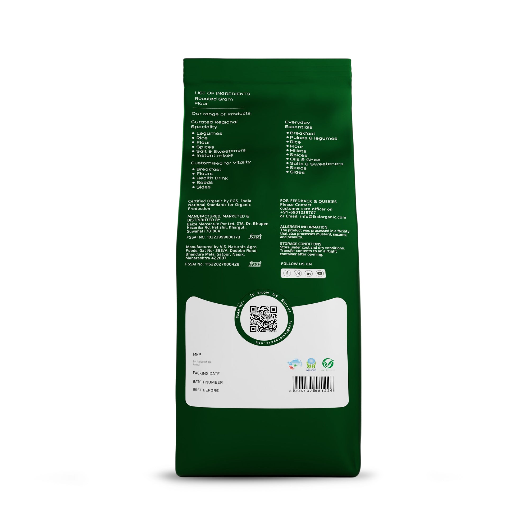 Organic Sattu | Regional Specialty-Bihar | Gluten Free | Natural Protein Foods | 450g