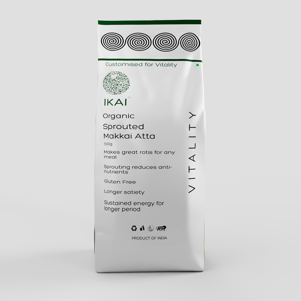 Organic Sprouted Makkai Atta  /Makkai Atta |Gluten Free |Sprouted |Customised for Vitality |500g