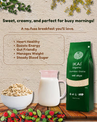Organic Jumbo Oats | Healthy Breakfast | 500g | Ikai Organic