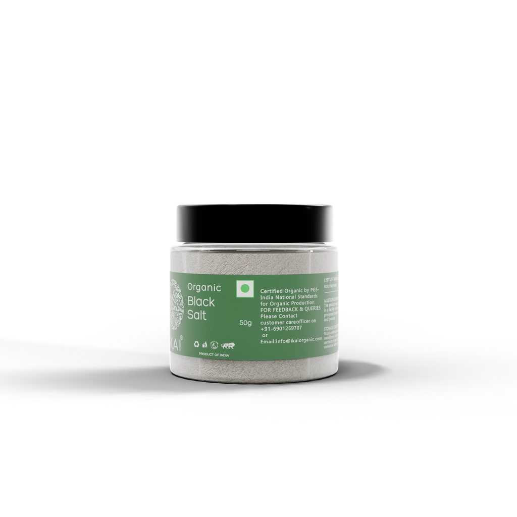 Natural Black Salt | Kala Namak | Mineral Rich | Flavour Enhancer | 50g