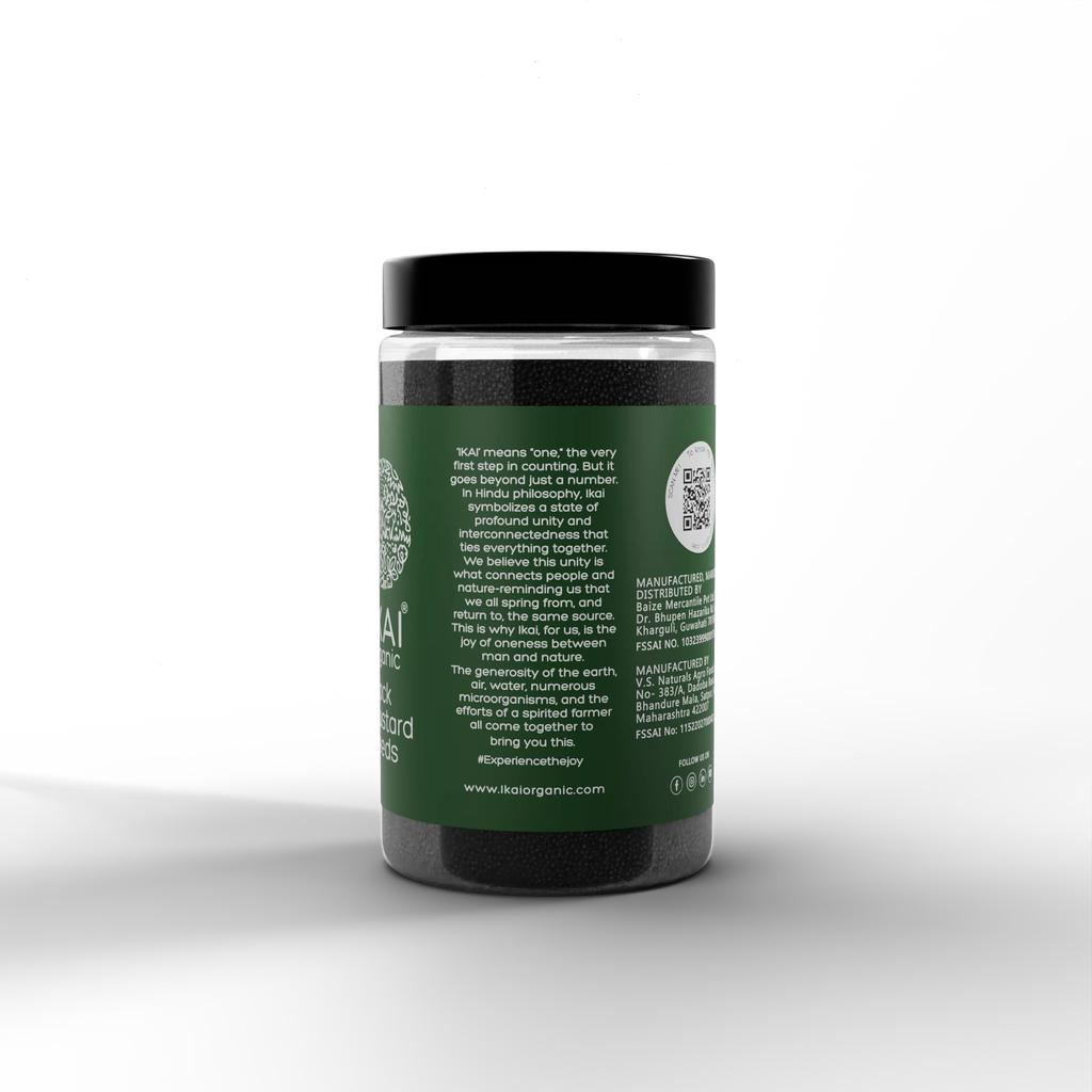 Organic Black Mustard Seeds | Kali Sarson | Pure | Pungent | 150g