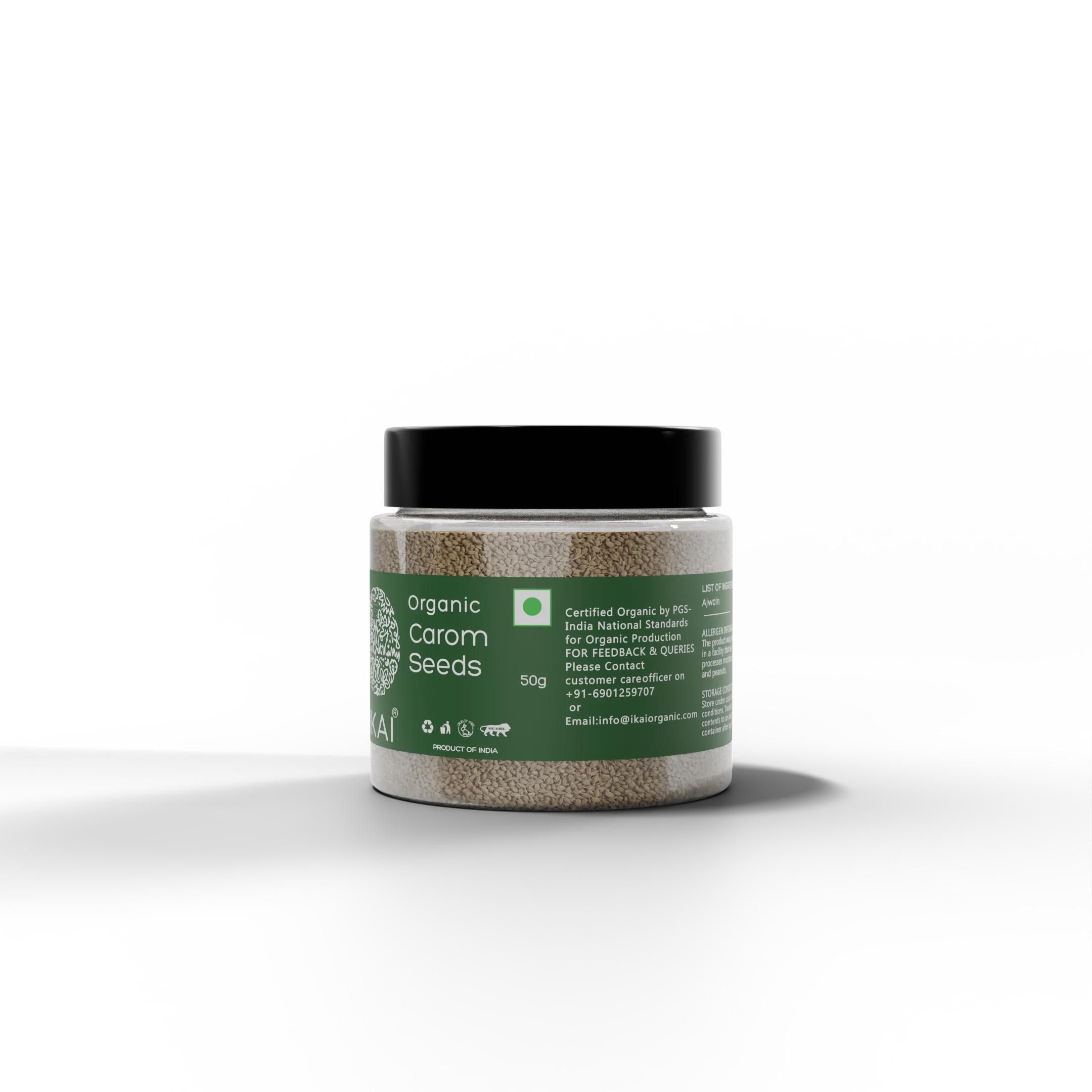 Organic Carom Seeds | Ajwain | Bishop’s weed | Aromatic Spice | 50g