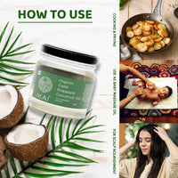 Organic Cold Pressed Coconut Oil | Wood Pressed | Cooking Oil | 250ml