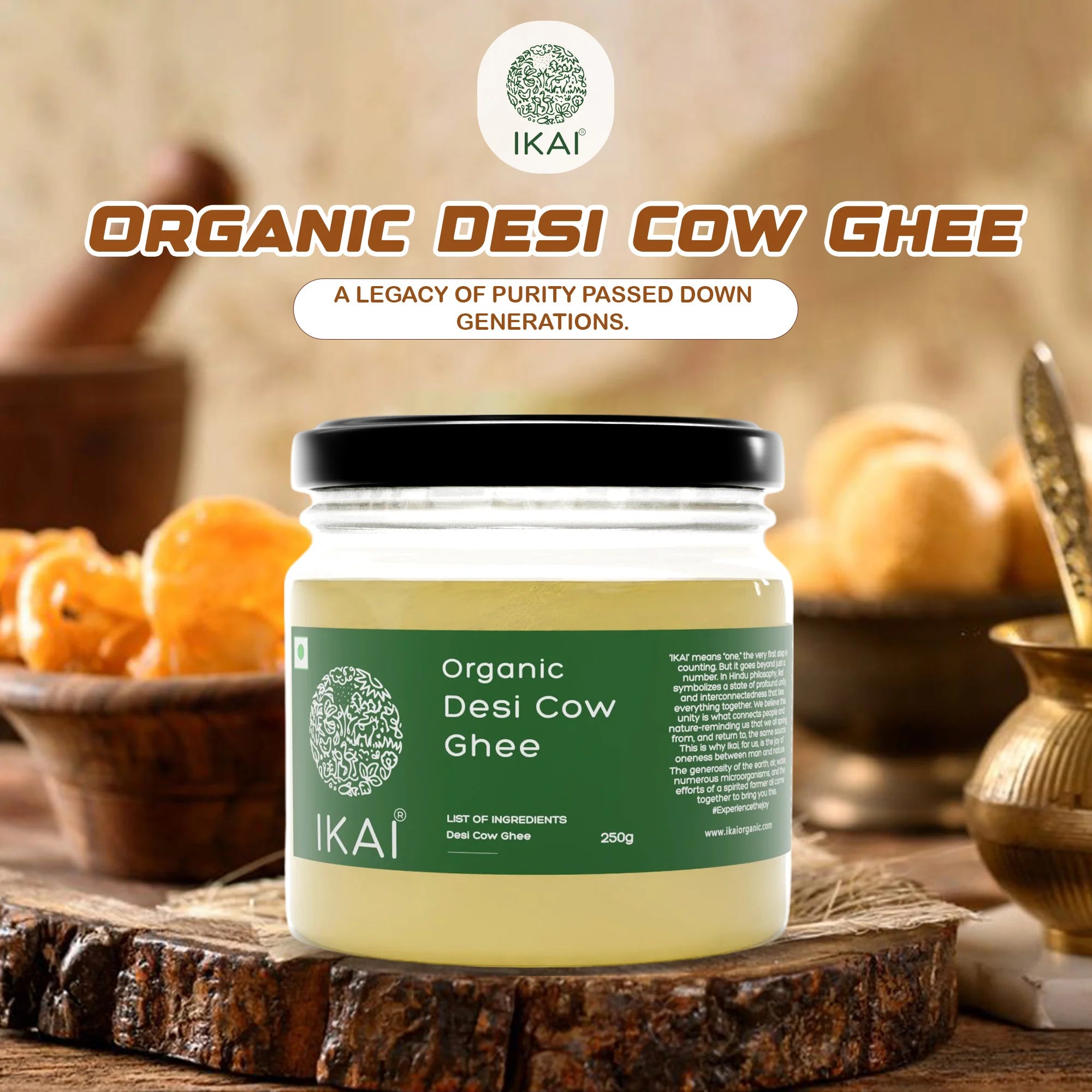 Organic Desi cow ghee | 100% Cow ghee | Healthy & Organic Food | Pure | 250g