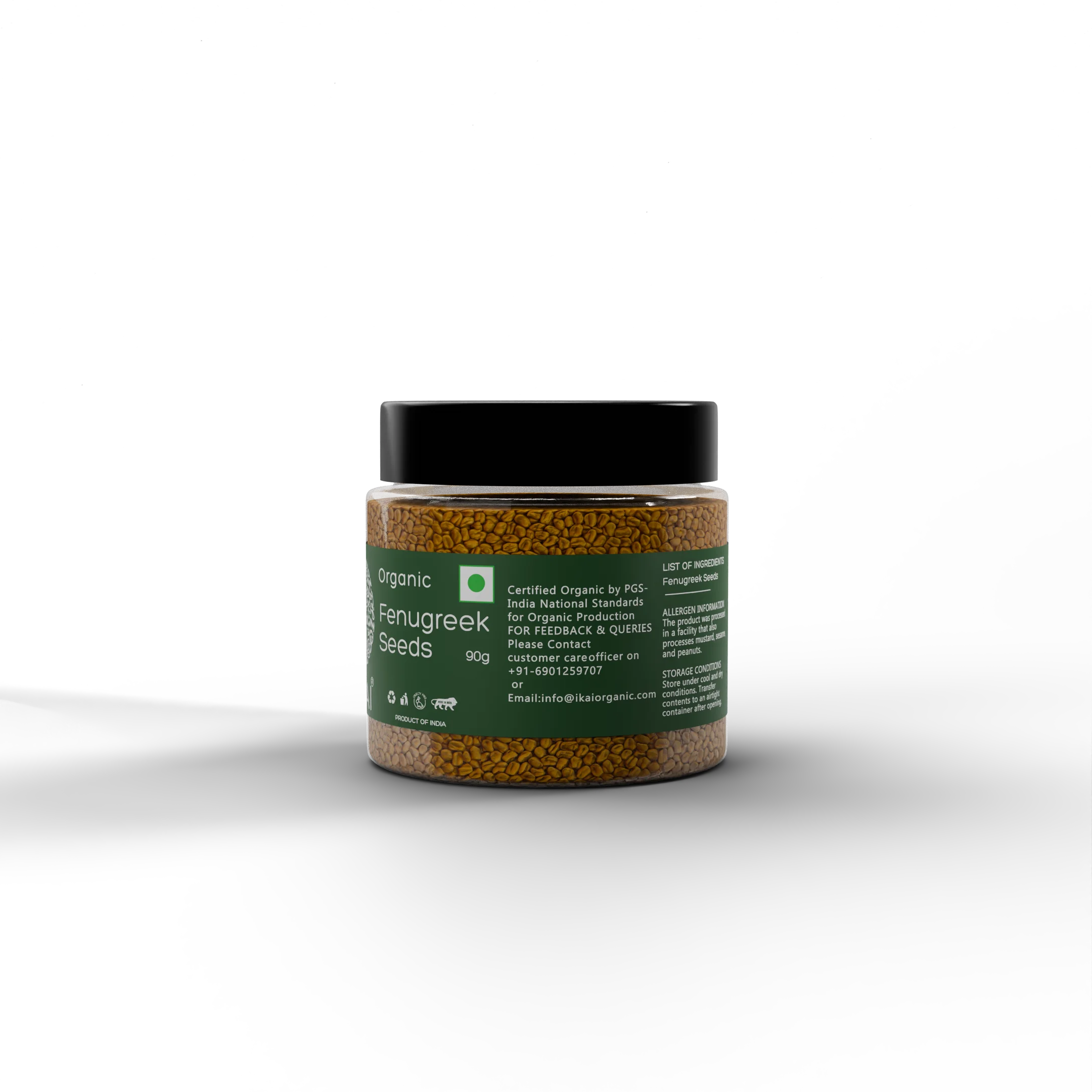 Organic Fenugreek Seeds | Methi Seeds | Pure | Spice | 90g