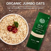 Organic Jumbo Oats | Healthy Breakfast | No Preservative | Gluten Free | 500g | Ikai Organic