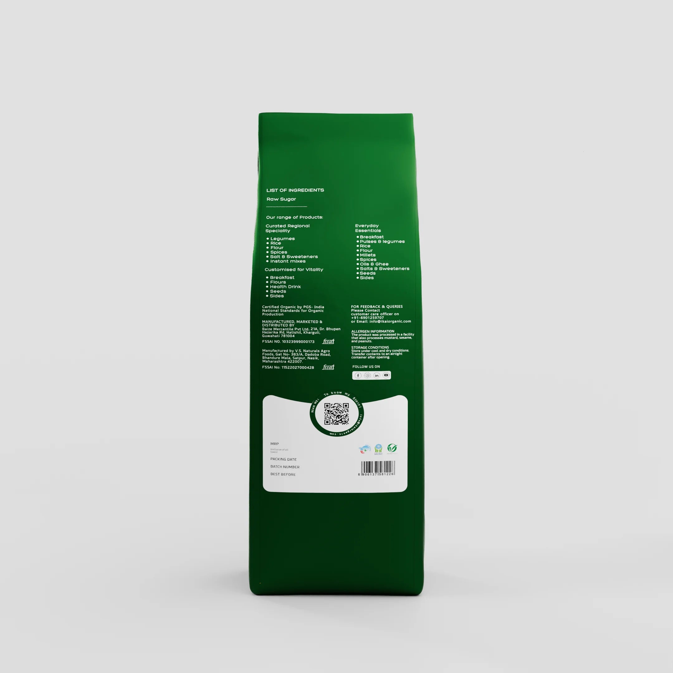 Organic Raw Sugar | Desi Khandsari | Healthy and Organic Foods | 1000g