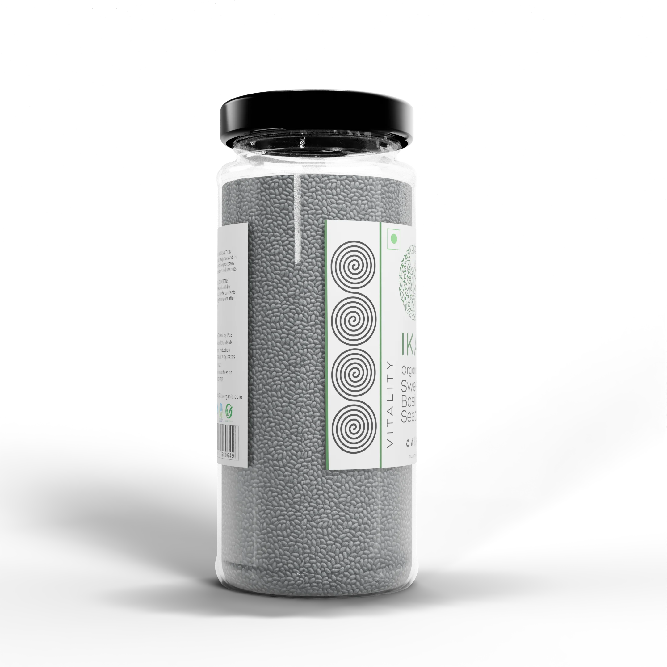 Organic Sweet Basil Seeds | Sabja | Customised for Vitality | High Protein | 100g