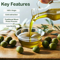Organic Virgin Olive Oil | Cold Pressed | Wood Pressed | Unrefined | 500ml