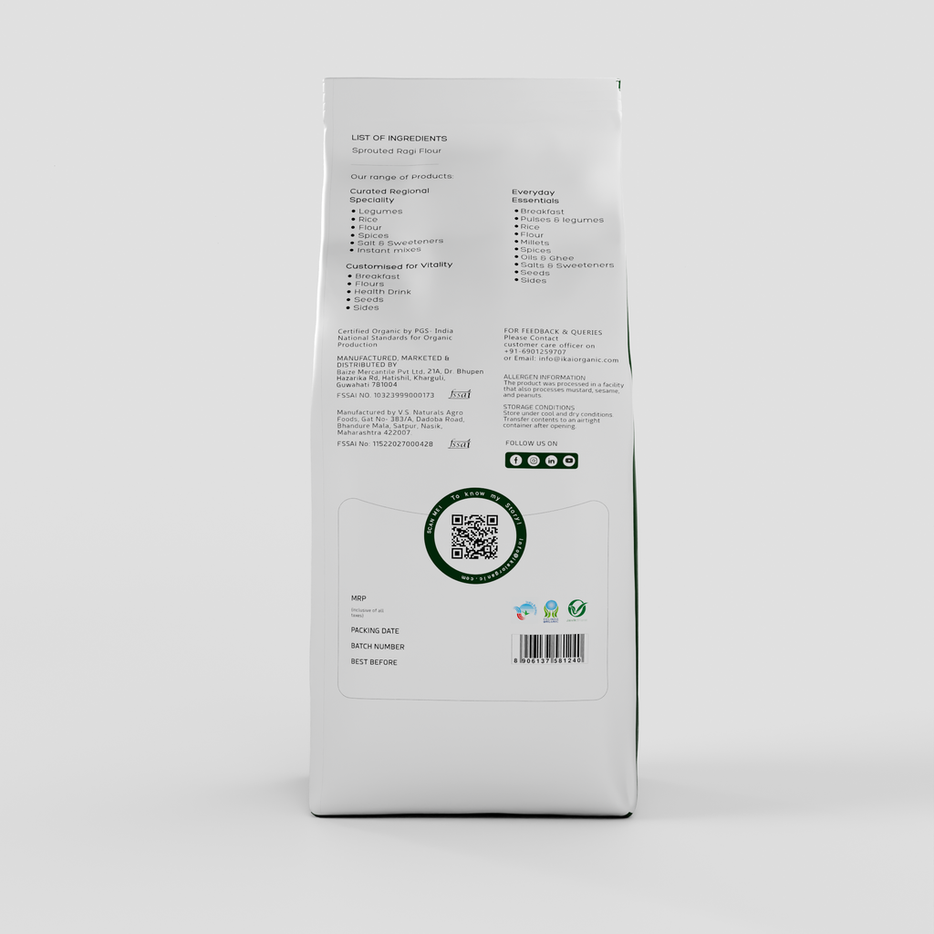 Organic Sprouted Makkai Atta  /Makkai Atta |Gluten Free |Sprouted |Customised for Vitality |500g