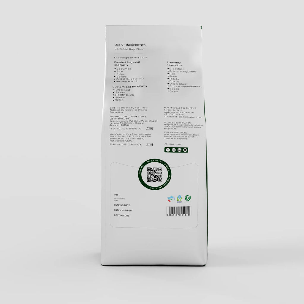 Organic Sprouted Maize  /Makkai Atta |Gluten Free |Sprouted |Customised for Vitality |500g
