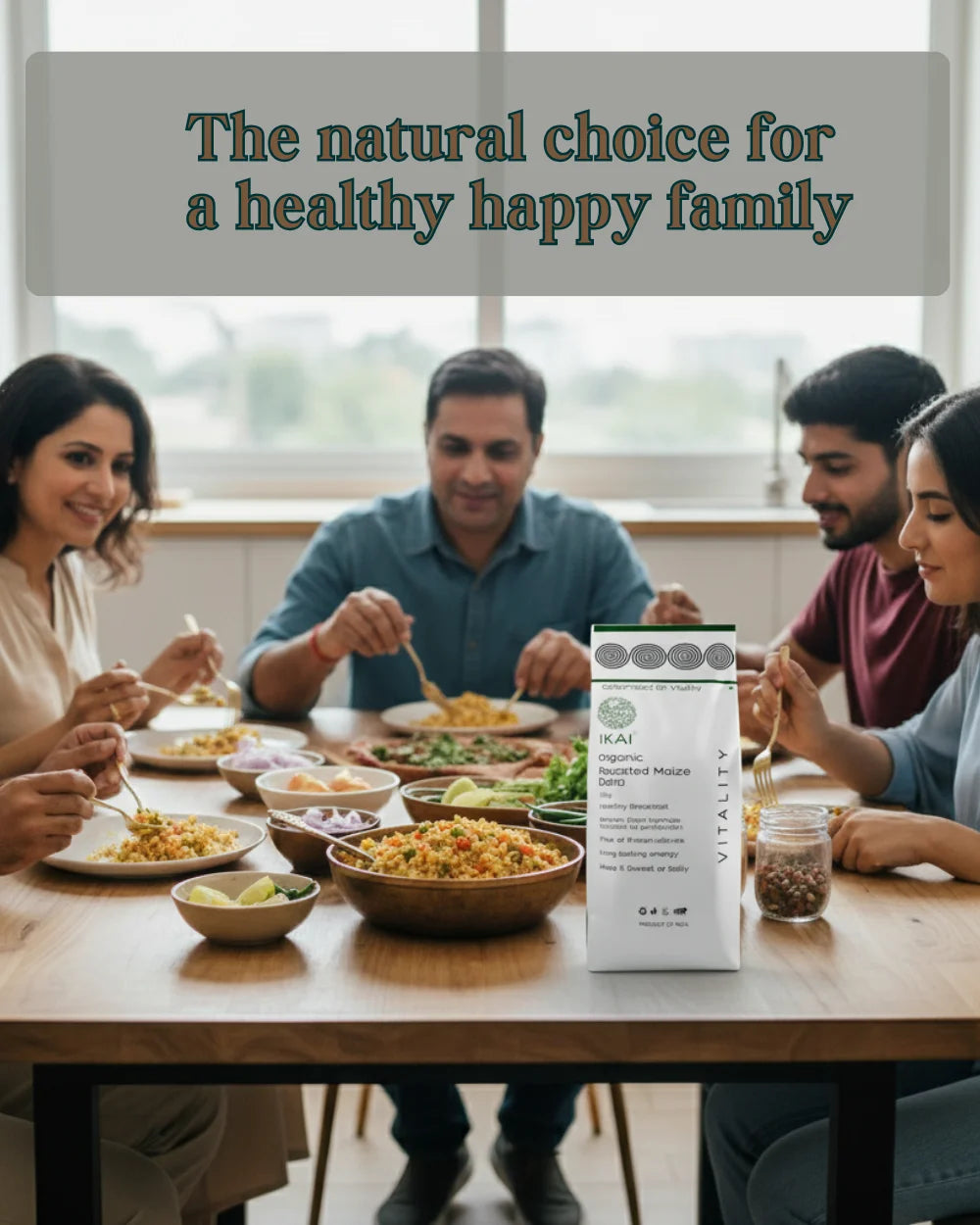 Organic Roasted Maize Dalia  Healthy Breakfast | Gluten Free | 500g | Ikai Organic