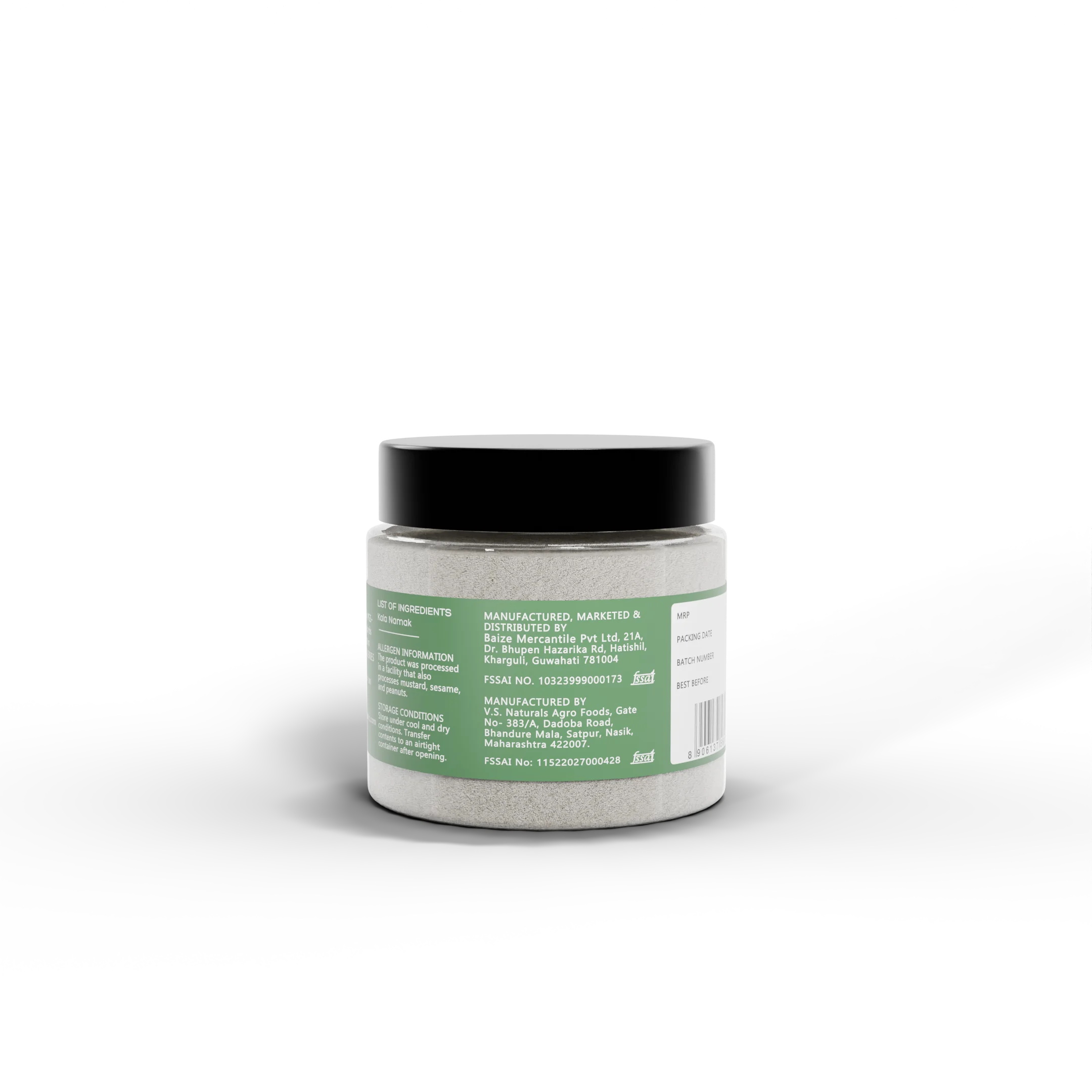 Natural Black Salt | Kala Namak | Mineral Rich | Flavour Enhancer | 50g