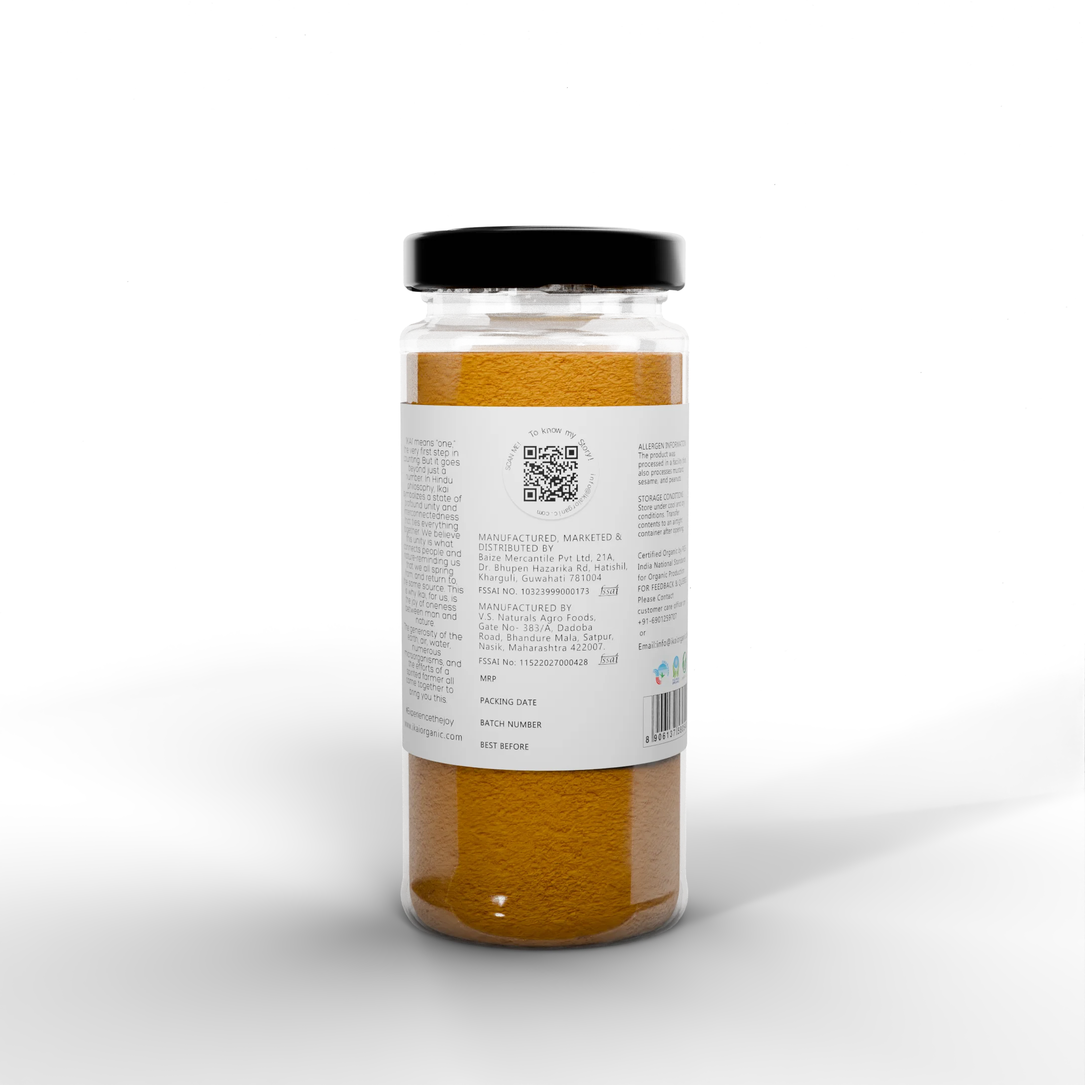 Ikai Natural Lakadong Turmeric | 8% Curcumin Content | Regional Specialty - Meghalaya | 100g