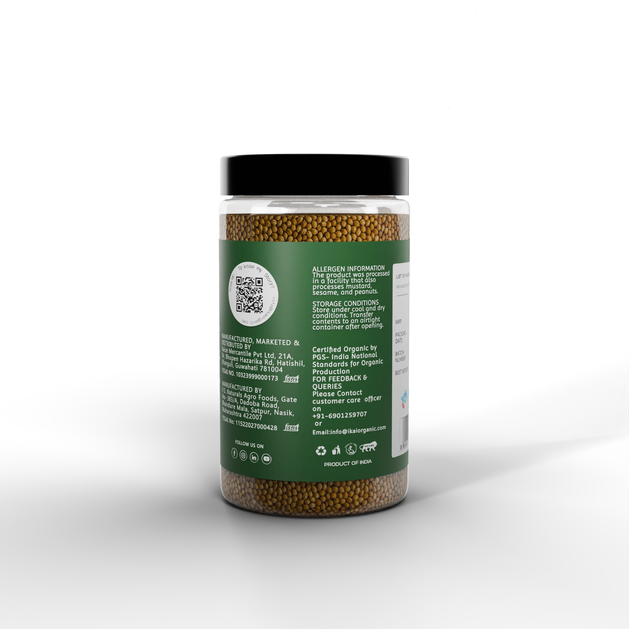 Organic Coriander Seeds | Sabut Dhaniya | Pure | Healthy & Aromatic | 50g