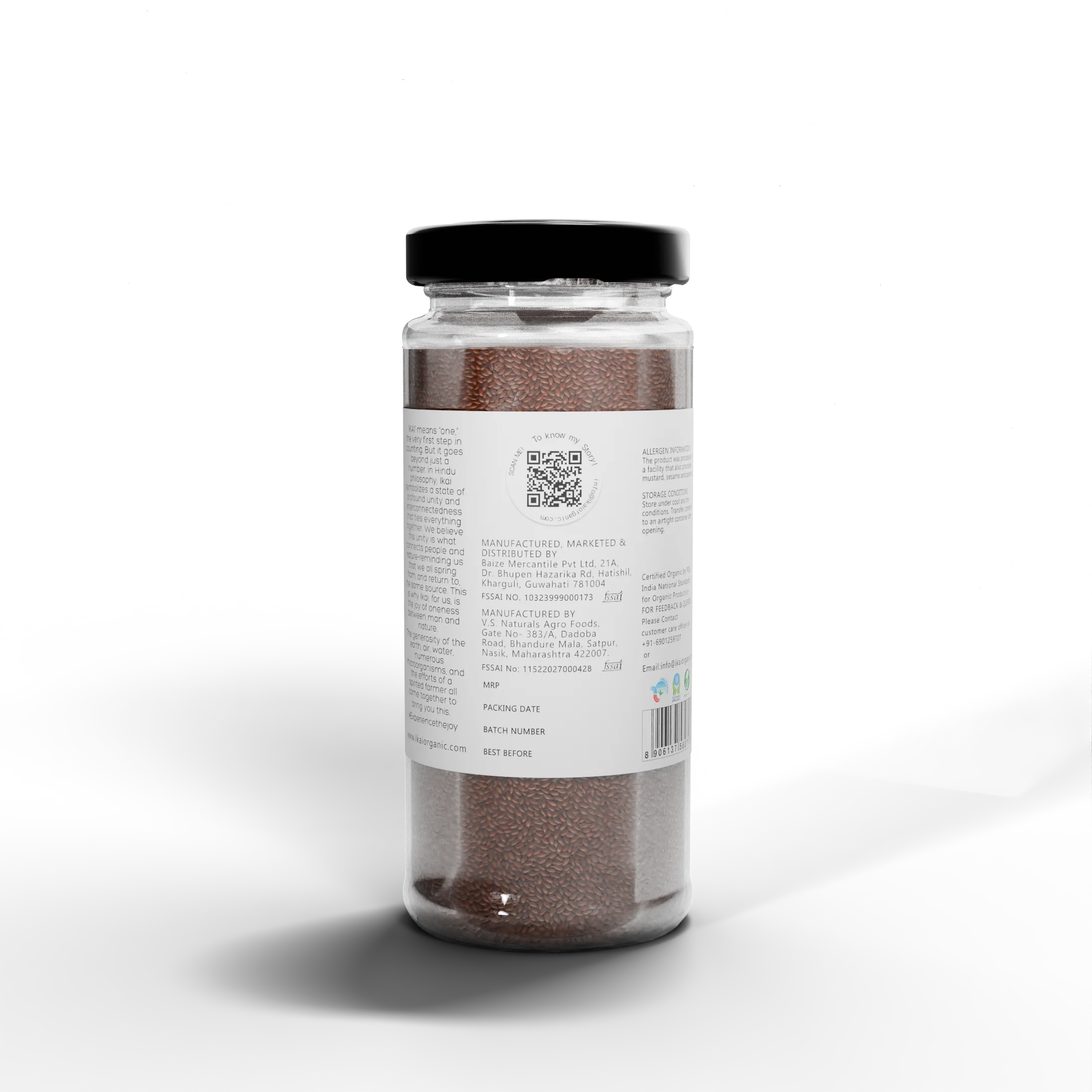 Organic Flax Seeds | Alsi Seed | Roasted Healthy Seeds | Good Fats | 100g