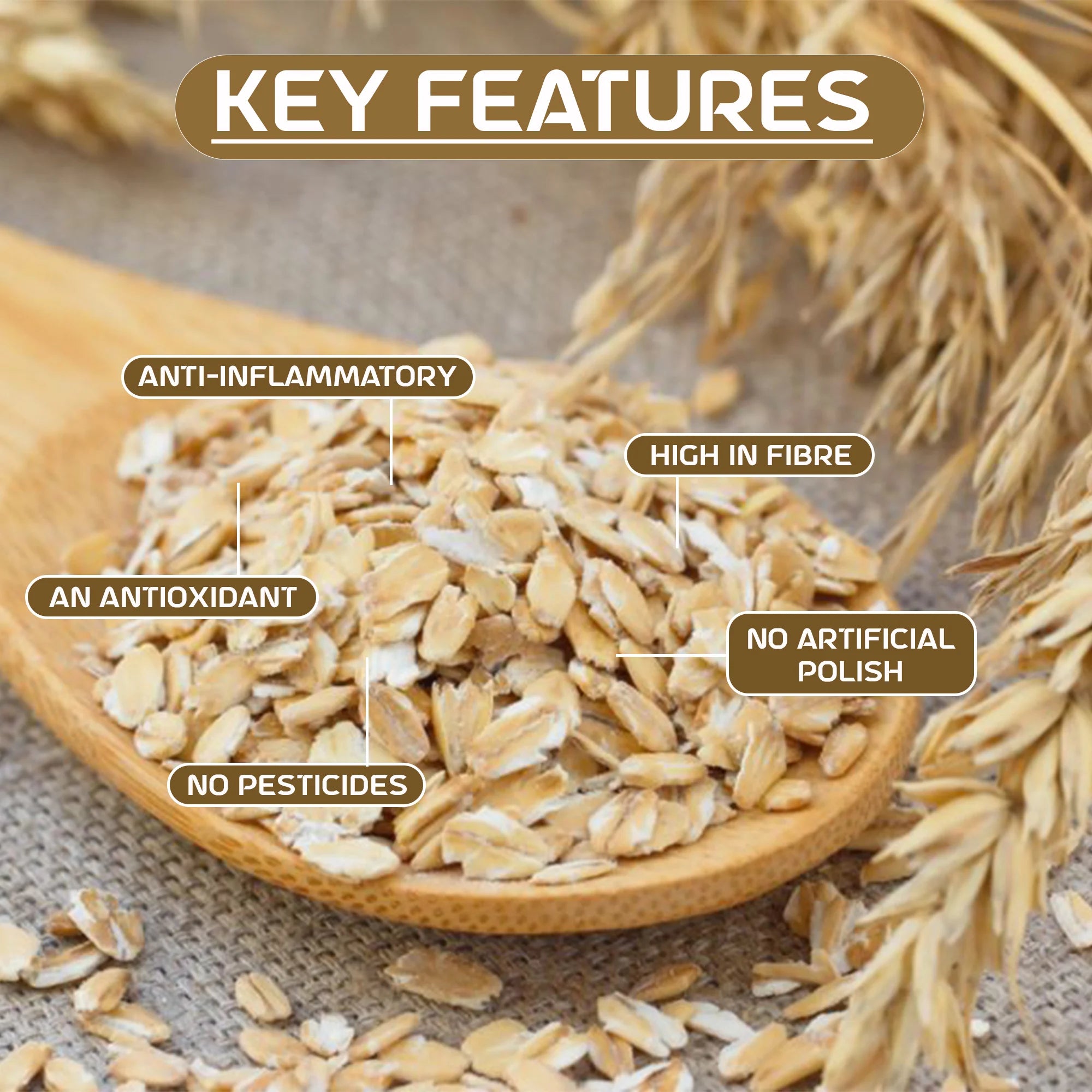 Organic Jumbo Oats | Healthy Breakfast | No Preservative | Gluten Free | 500g