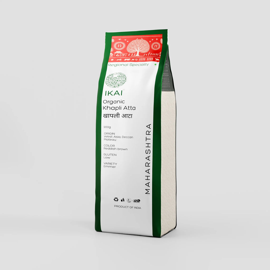 Organic Khapli Atta | Emmer wheat Flour | Regional Speciality-Maharashtra | 900g