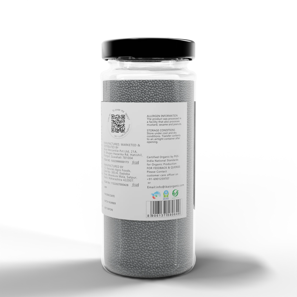 Organic Sweet Basil Seeds | Sabja | Customised for Vitality | High Protein | 100g