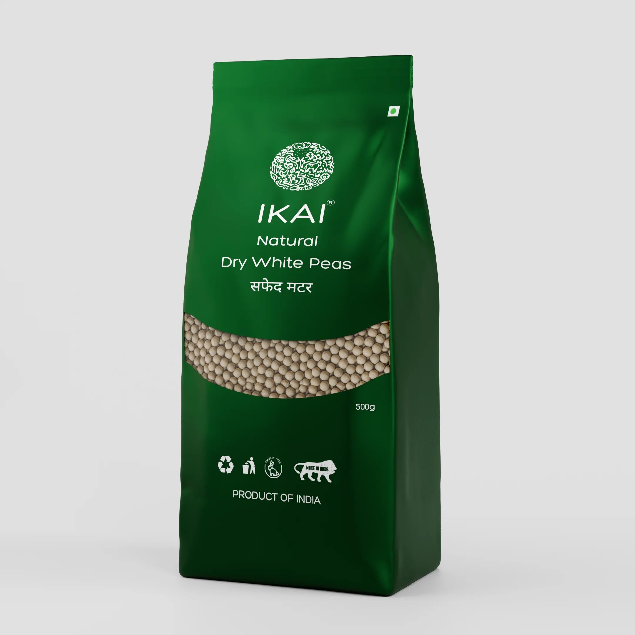 Natural Dry White Peas | Natural Protein Foods | Gluten Free Indian Foods | 500g