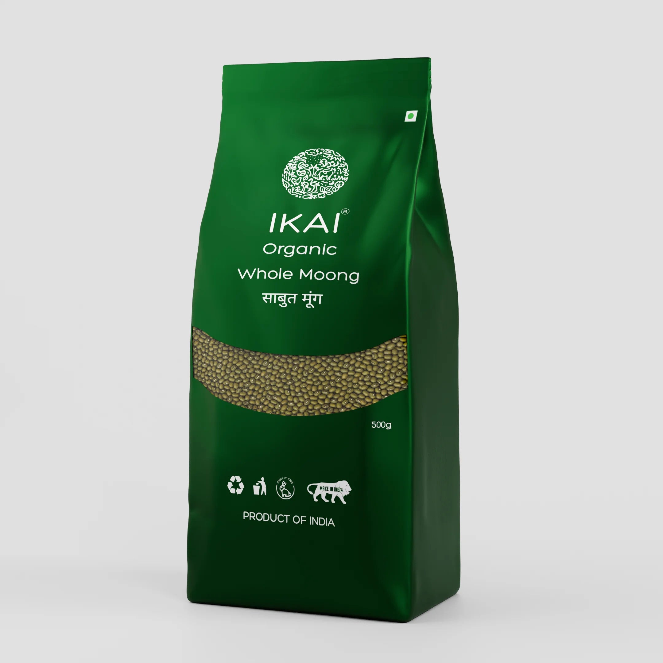 Organic Whole Moong | Green Gram | Gluten Free | Natural Protein Foods | 500g