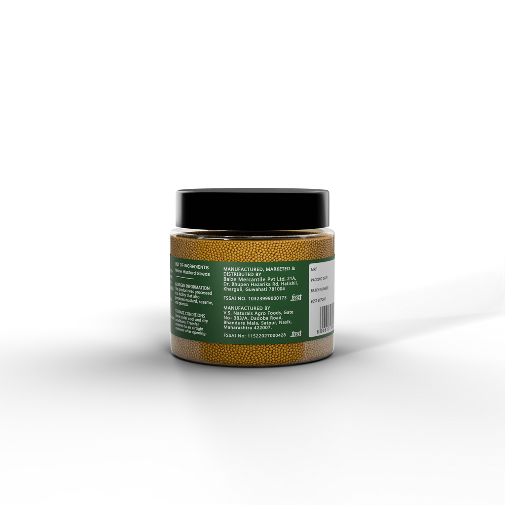 Organic Yellow Mustard Seeds | Peeli Sarson | Vibrant Color | Pungent | 50g