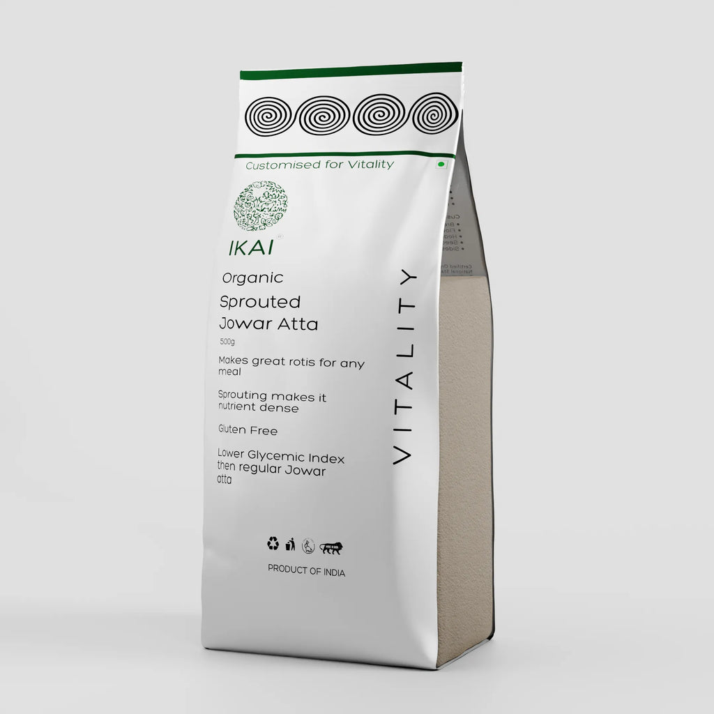 Organic Sprouted Jowar Atta  /Jowar Atta |Gluten Free |Sprouted |Customised for Vitality |500g