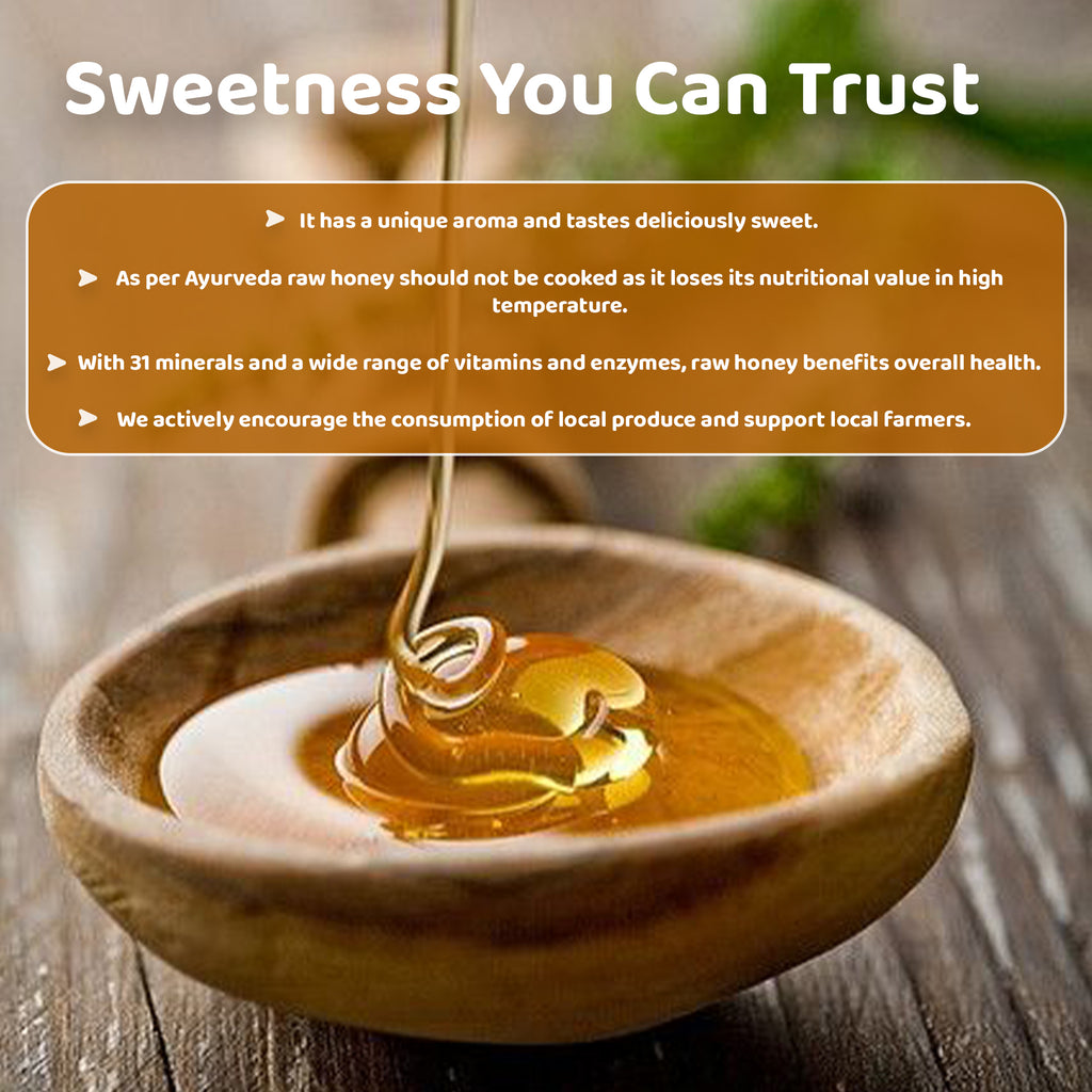 Natural Raw Honey | Unprocessed | Filtered | Healthy Sweetener | 350g