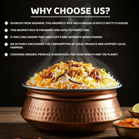 Organic Basmati Rice | Long Grain | Aromatic | Regional Specialty-Kashmir | 1000g