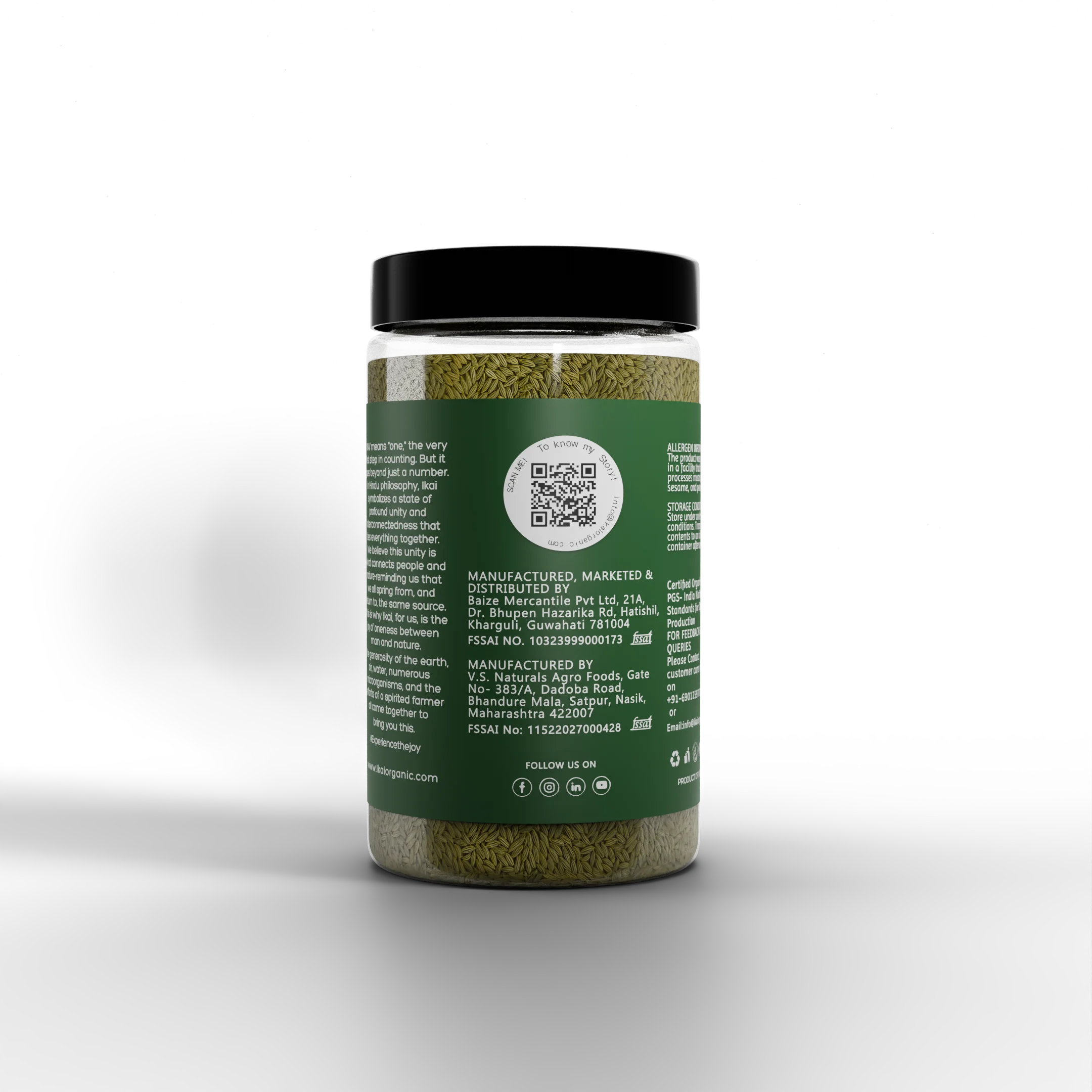 Organic Fennel Seeds | Saunf | Mouth Freshener | Aromatic Spice | 100g