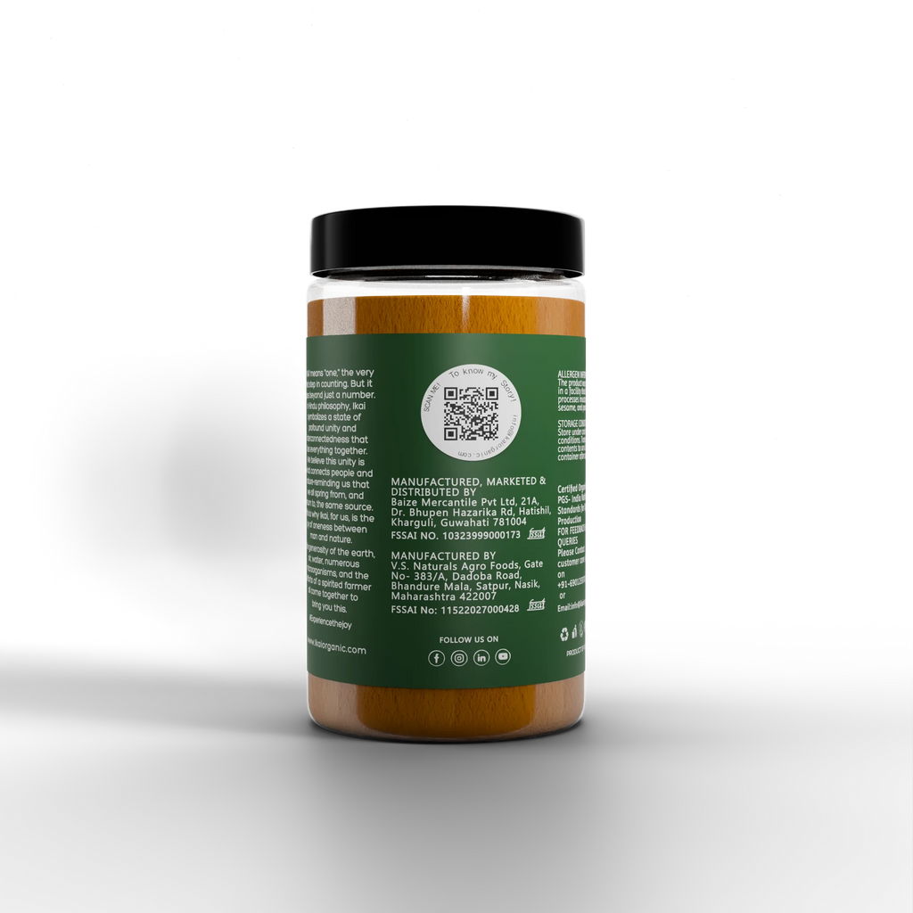 Organic Turmeric Powder | Haldi Powder | Medicinal | High Curcumin | 100g